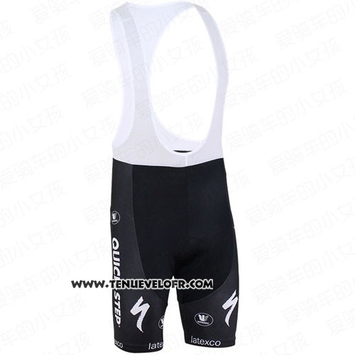 2016 Maillot Ciclismo Etixx Quick Step Noir et Jaune Manches Courtes et Cuissard